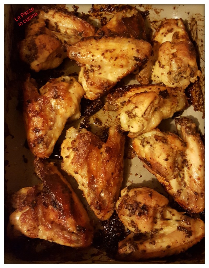 Ali di pollo alla senape